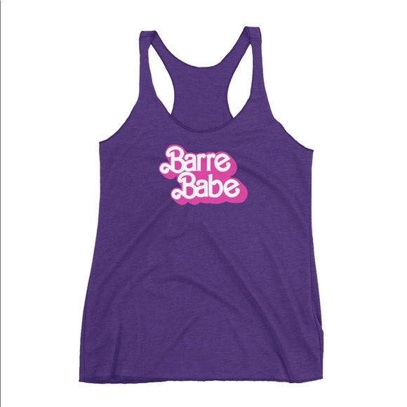 Next Level Apparel Tops - Barre Babe 80s style purple pink tank top size small barbiecore barbie cute